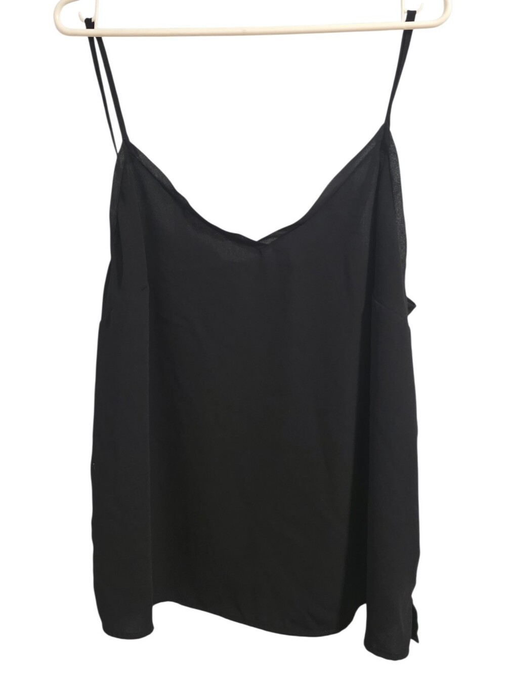 Eloquii Black Chiffon Camisole Tank Top Adjustable Straps Size 16 VGUC